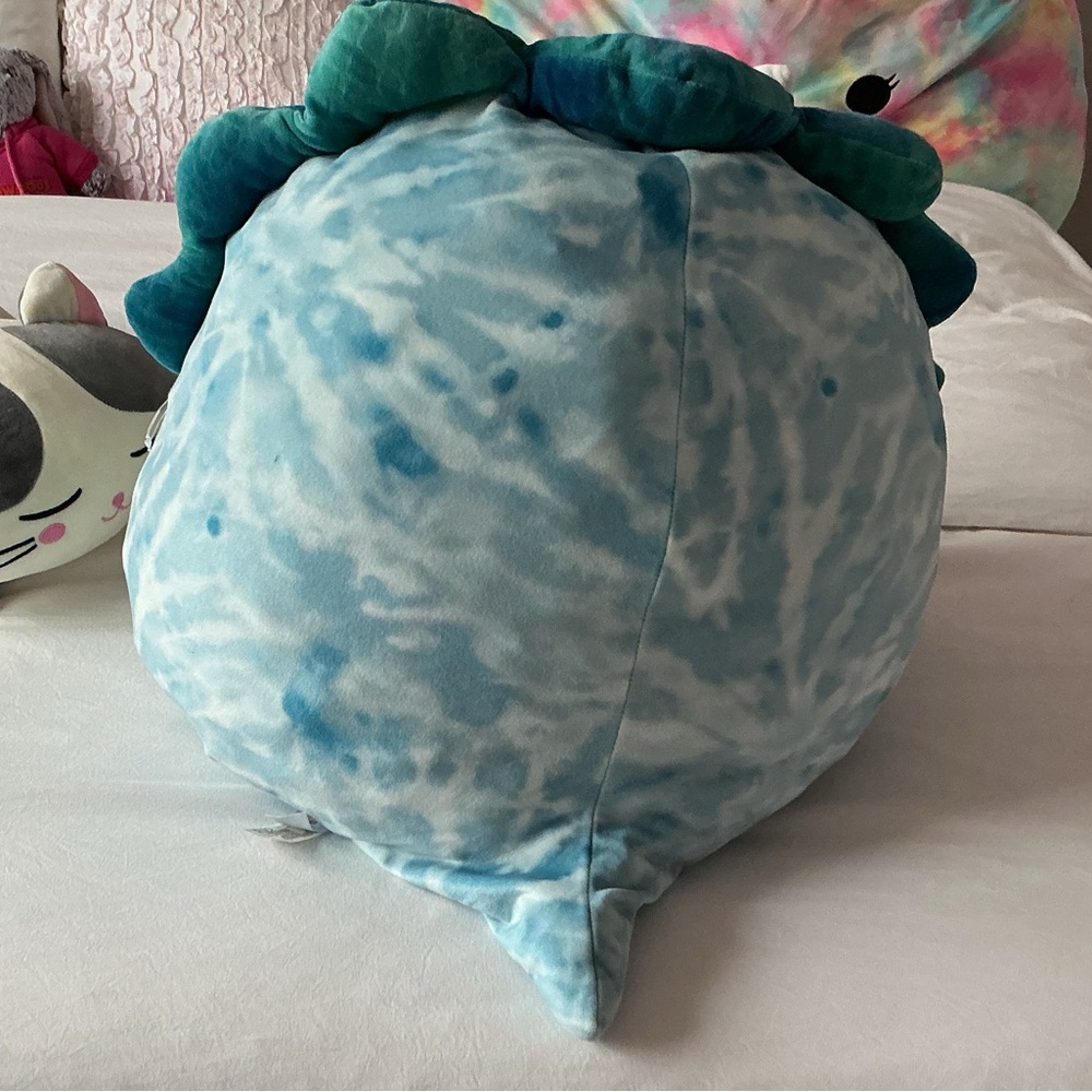 Squishmallow Tie-Dye Blue Dinosaur Accent Pillow - Picture 2 of 2